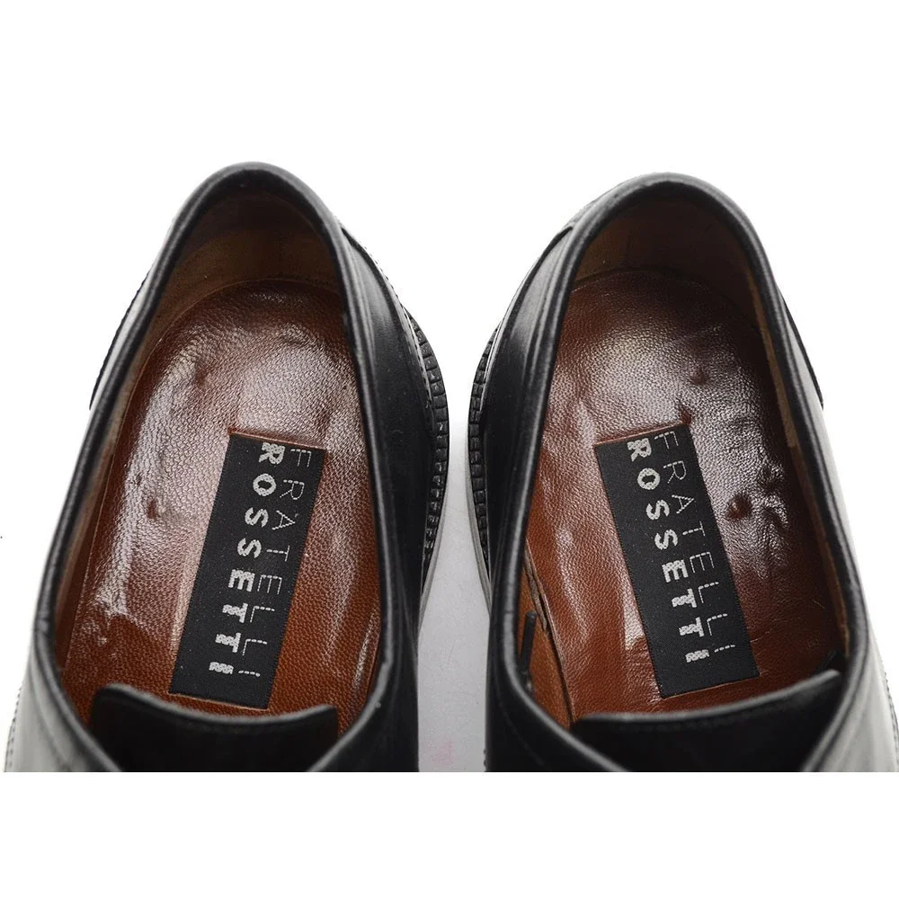 Men Fratelli Rossetti Black Chisel Toe Oxfords 8 D